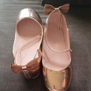 Stylish Metallic Kids Shoes with Bow